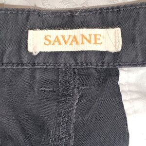 Savane Black Cargo Shorts Durable Twill